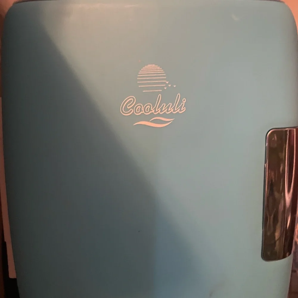 Blue Mini Fridge skincare Organizer cooluli brand new never used